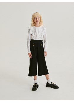 Reserved - Spodnie z szeroką nogawką - czarny ze sklepu Reserved w kategorii Spodnie dziewczęce - zdjęcie 166978611