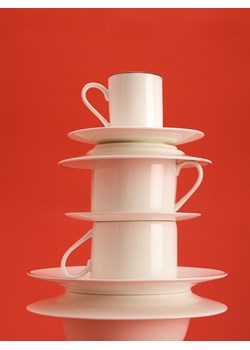 Reserved - Porcelanowa filiżanka ze spodkiem - biały ze sklepu Reserved w kategorii Filiżanki - zdjęcie 166978691