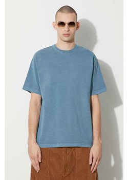 Carhartt WIP t-shirt bawełniany S/S Taos T-Shirt męski kolor niebieski gładki I032847.1Y1GD ze sklepu PRM w kategorii T-shirty męskie - zdjęcie 166979521