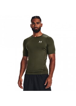 Męska koszulka treningowa Under Armour UA HG Armour Comp SS - khaki ze sklepu Sportstylestory.com w kategorii T-shirty męskie - zdjęcie 166980460