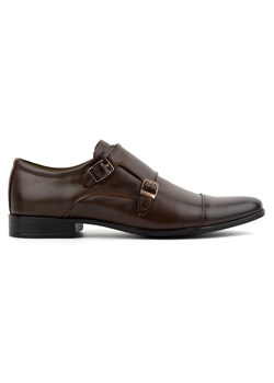 Skórzane buty wizytowe Monki 306LU ciemny brąz ze sklepu butyolivier w kategorii Buty eleganckie męskie - zdjęcie 166990340