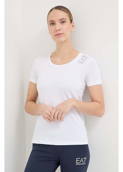 EA7 Emporio Armani t-shirt damski kolor biały ze sklepu ANSWEAR.com w kategorii Bluzki damskie - zdjęcie 166990804