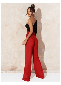 Eleganckie spodnie z szerokimi nogawkami ASALA - czerwone ze sklepu magmac.pl w kategorii Spodnie damskie - zdjęcie 166998631