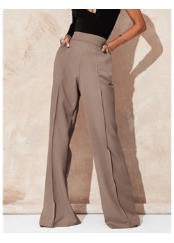 Eleganckie spodnie z szerokimi nogawkami ASALA - cappuccino ze sklepu magmac.pl w kategorii Spodnie damskie - zdjęcie 166998634