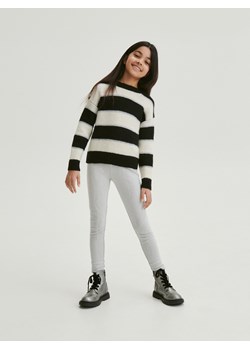 Reserved - Dzianinowe legginsy - jasnoszary ze sklepu Reserved w kategorii Spodnie dziewczęce - zdjęcie 166999133