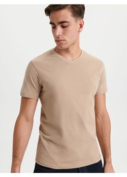 Sinsay - Koszulka - beżowy ze sklepu Sinsay w kategorii T-shirty męskie - zdjęcie 166999620