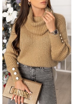 Sweter damski BENDITA BEIGE ze sklepu Ivet Shop w kategorii Swetry damskie - zdjęcie 167001341