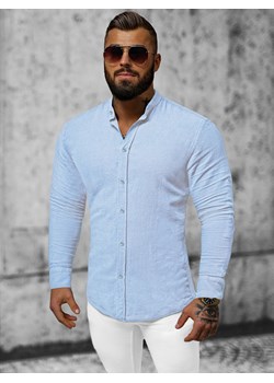 Koszula męska jasno-niebieska OZONEE O/V80 ze sklepu ozonee.pl w kategorii Koszule męskie - zdjęcie 167340664