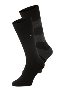 Tommy Hilfiger Skarpety pakowane po 2 szt. Mężczyźni czarny jednolity ze sklepu vangraaf w kategorii Skarpetki męskie - zdjęcie 167342932