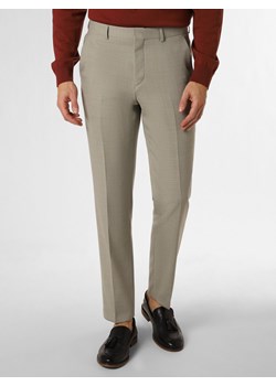 BOSS Męskie spodnie od garnituru modułowego Mężczyźni Regular Fit Wełna seledynowy wypukły wzór tkaniny ze sklepu vangraaf w kategorii Spodnie męskie - zdjęcie 167342962