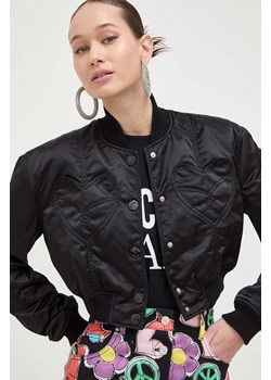 Moschino Jeans kurtka bomber damski kolor czarny przejściowa ze sklepu ANSWEAR.com w kategorii Kurtki damskie - zdjęcie 167347881