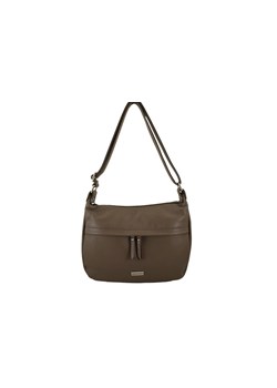 Pojemna torebka na ramię z kieszenią - Beżowa ciemna ze sklepu Barberinis w kategorii Listonoszki - zdjęcie 167348790