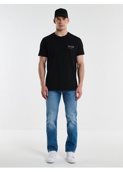 Koszulka męska z krótkim rękawem z logo BIG STAR czarna Brunomi 906 ze sklepu Big Star w kategorii T-shirty męskie - zdjęcie 167356372