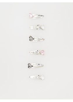 Reserved - Spinki z kryształkami 6 pack - biały ze sklepu Reserved w kategorii Kolczyki - zdjęcie 167360421