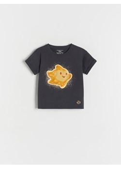 Reserved - T-shirt Wish z aplikacją - ciemnoszary ze sklepu Reserved w kategorii Bluzki dziewczęce - zdjęcie 167361664
