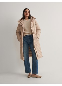 Reserved - Dwustronny pikowany płaszcz - beżowy ze sklepu Reserved w kategorii Płaszcze damskie - zdjęcie 167366174