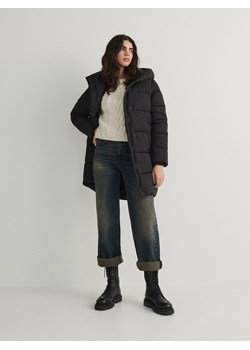 Reserved - Pikowany płaszcz - czarny ze sklepu Reserved w kategorii Płaszcze damskie - zdjęcie 167366691