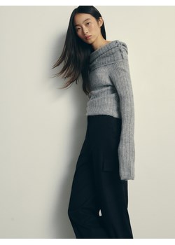 Reserved - Sweter z odkrytymi ramionami - jasnoszary ze sklepu Reserved w kategorii Swetry damskie - zdjęcie 167367042