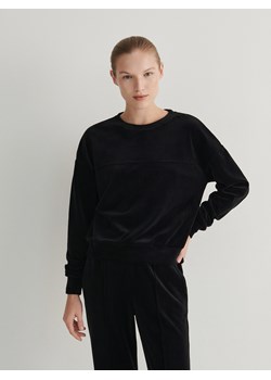 Reserved - Welurowa bluza - czarny ze sklepu Reserved w kategorii Bluzy damskie - zdjęcie 167367053