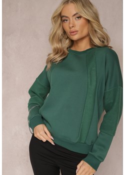 Zielona Bawełniana Bluza z Łańcuszkiem Eleutia ze sklepu Renee odzież w kategorii Bluzy damskie - zdjęcie 167367761