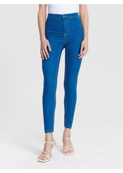 Sinsay - Jegginsy skinny high waist - niebieski ze sklepu Sinsay w kategorii Jeansy damskie - zdjęcie 167369933
