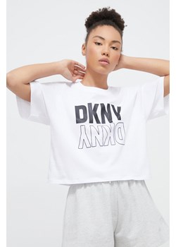 Dkny t-shirt bawełniany damski kolor biały DP2T8559 ze sklepu ANSWEAR.com w kategorii Bluzki damskie - zdjęcie 167376352