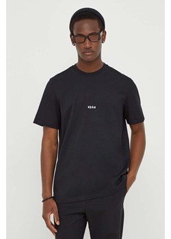 MSGM t-shirt bawełniany męski kolor czarny z nadrukiem ze sklepu ANSWEAR.com w kategorii T-shirty męskie - zdjęcie 167376552