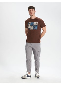 Sinsay - Koszulka z nadrukiem - brązowy ze sklepu Sinsay w kategorii T-shirty męskie - zdjęcie 167383742