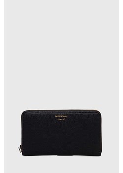 Emporio Armani portfel damski kolor czarny Y3H168 YVZ7B ze sklepu ANSWEAR.com w kategorii Portfele damskie - zdjęcie 167386761