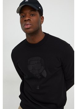Karl Lagerfeld bluza męska kolor czarny z nadrukiem ze sklepu ANSWEAR.com w kategorii Bluzy męskie - zdjęcie 167387420