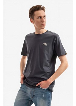 Alpha Industries t-shirt bawełniany męski kolor szary z nadrukiem ze sklepu PRM w kategorii T-shirty męskie - zdjęcie 167391734