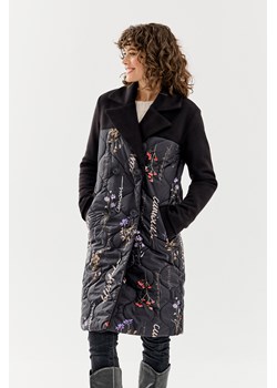 Płaszcz z łączonych tkanin Botanical XS ze sklepu NAOKO w kategorii Płaszcze damskie - zdjęcie 167395233