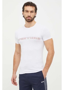 Emporio Armani Underwear t-shirt lounge kolor biały z nadrukiem 111035 4R516 ze sklepu ANSWEAR.com w kategorii T-shirty męskie - zdjęcie 167396801