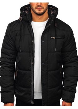 Czarna pikowana kurtka męska zimowa Denley EX2123 ze sklepu Denley w kategorii Kurtki męskie - zdjęcie 167405051