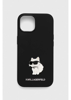 Karl Lagerfeld etui na telefon iPhone 15 / 14 / 13 6.1&apos;&apos; kolor czarny ze sklepu ANSWEAR.com w kategorii Etui - zdjęcie 167408853