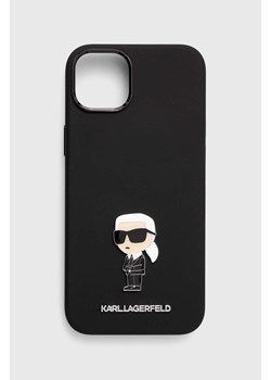 Karl Lagerfeld etui na telefon iPhone 15 Plus / 14 Plus 6.7&apos;&apos; kolor czarny ze sklepu ANSWEAR.com w kategorii Etui - zdjęcie 167409000