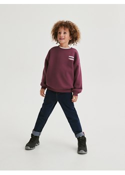 Reserved - Bluza oversize z nadrukiem - ciemnofioletowy ze sklepu Reserved w kategorii Bluzy chłopięce - zdjęcie 167416862