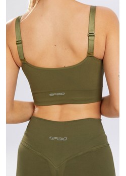 Biustonosz sportowy w kolorze khaki Flex, Kolor khaki, Rozmiar L, Spaio ze sklepu Intymna w kategorii Biustonosze - zdjęcie 167417880