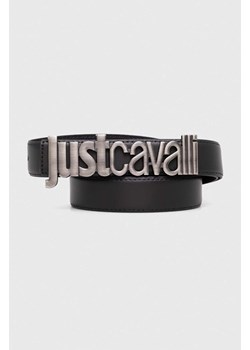 Just Cavalli pasek skórzany męski kolor czarny 76QA6F30 ZP296 ze sklepu ANSWEAR.com w kategorii Paski męskie - zdjęcie 167419723