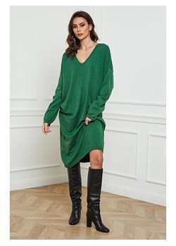 So Cachemire Sukienka dzianinowa &quot;Palerme&quot; w kolorze zielonym ze sklepu Limango Polska w kategorii Sukienki - zdjęcie 167420230