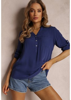 Granatowa Koszula Rainy ze sklepu Renee odzież w kategorii Koszule damskie - zdjęcie 167437513