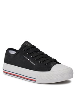 Trampki Tommy Hilfiger Low Cut Lace-Up Sneaker T3A9-33185-1687 S Black 999 ze sklepu eobuwie.pl w kategorii Trampki dziecięce - zdjęcie 167437663