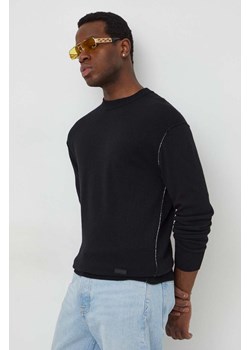 Calvin Klein sweter z domieszką wełny męski kolor czarny lekki ze sklepu ANSWEAR.com w kategorii Swetry męskie - zdjęcie 167440933