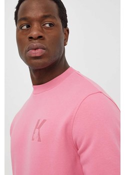 Karl Lagerfeld bluza męska kolor różowy gładka ze sklepu ANSWEAR.com w kategorii Bluzy męskie - zdjęcie 167440973