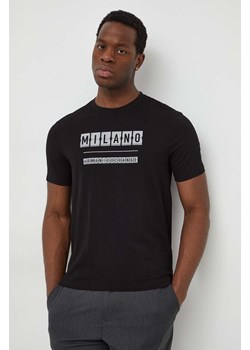 Armani Exchange t-shirt bawełniany męski kolor czarny z nadrukiem 3DZTHE ZJH4Z ze sklepu ANSWEAR.com w kategorii T-shirty męskie - zdjęcie 167441164