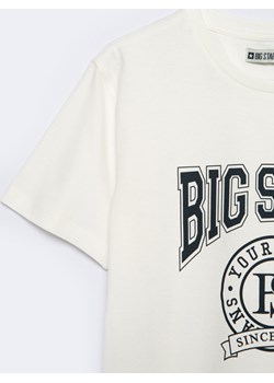 Koszulka chłopięca z nadrukiem biała Holger 100 ze sklepu Big Star w kategorii T-shirty chłopięce - zdjęcie 167461072