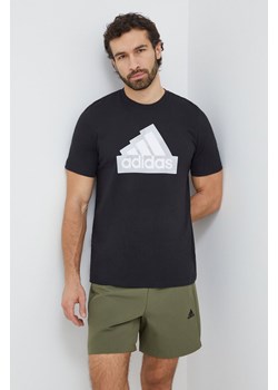 adidas t-shirt bawełniany męski kolor czarny z nadrukiem IS2855 ze sklepu ANSWEAR.com w kategorii T-shirty męskie - zdjęcie 167461772