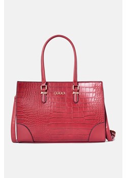 Elegancka shopperka Nobo o fakturze croco, czerwona ze sklepu NOBOBAGS.COM w kategorii Torby Shopper bag - zdjęcie 167462614