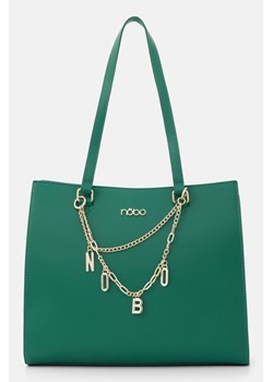 Zielona shopperka Nobo z logowanym łańcuszkiem ze sklepu NOBOBAGS.COM w kategorii Torby Shopper bag - zdjęcie 167463800