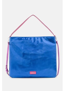 Niebieska torebka na ramię Nobo z różowymi elementami ze sklepu NOBOBAGS.COM w kategorii Torby Shopper bag - zdjęcie 167464001